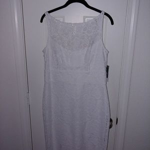NWT $109 Studio 1 Size 12 White Crochet Dress